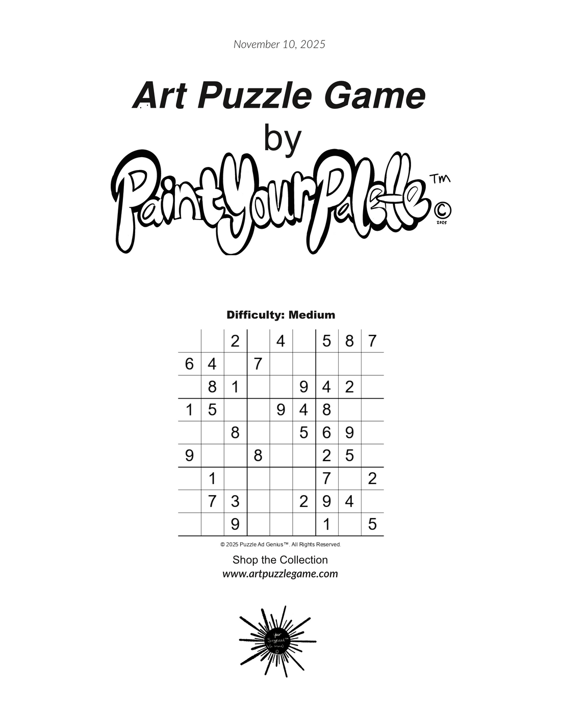 A Puzzle A Day Keeps the Wrinkles Away ™ | Monday, November 10, 2025